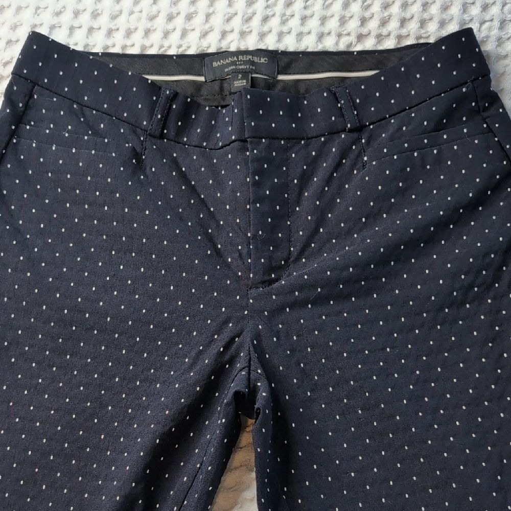 Banana Republic Women's Navy Polka Dot Pants